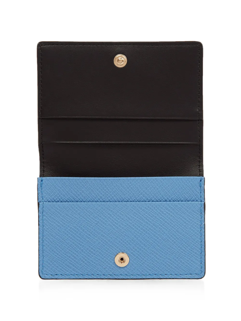 Smythson Panama omgeslagen pasjeshouder Blauw
