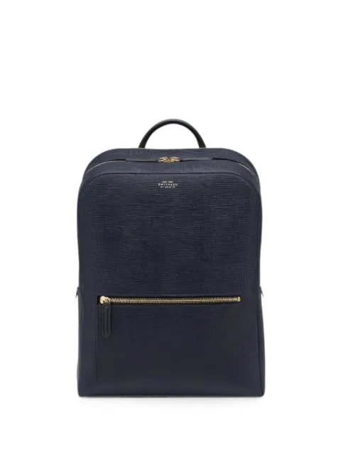 Smythson zip-around leather backpack