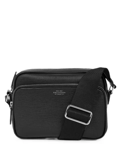 Smythson Panama-leather double-zip crossbody bag