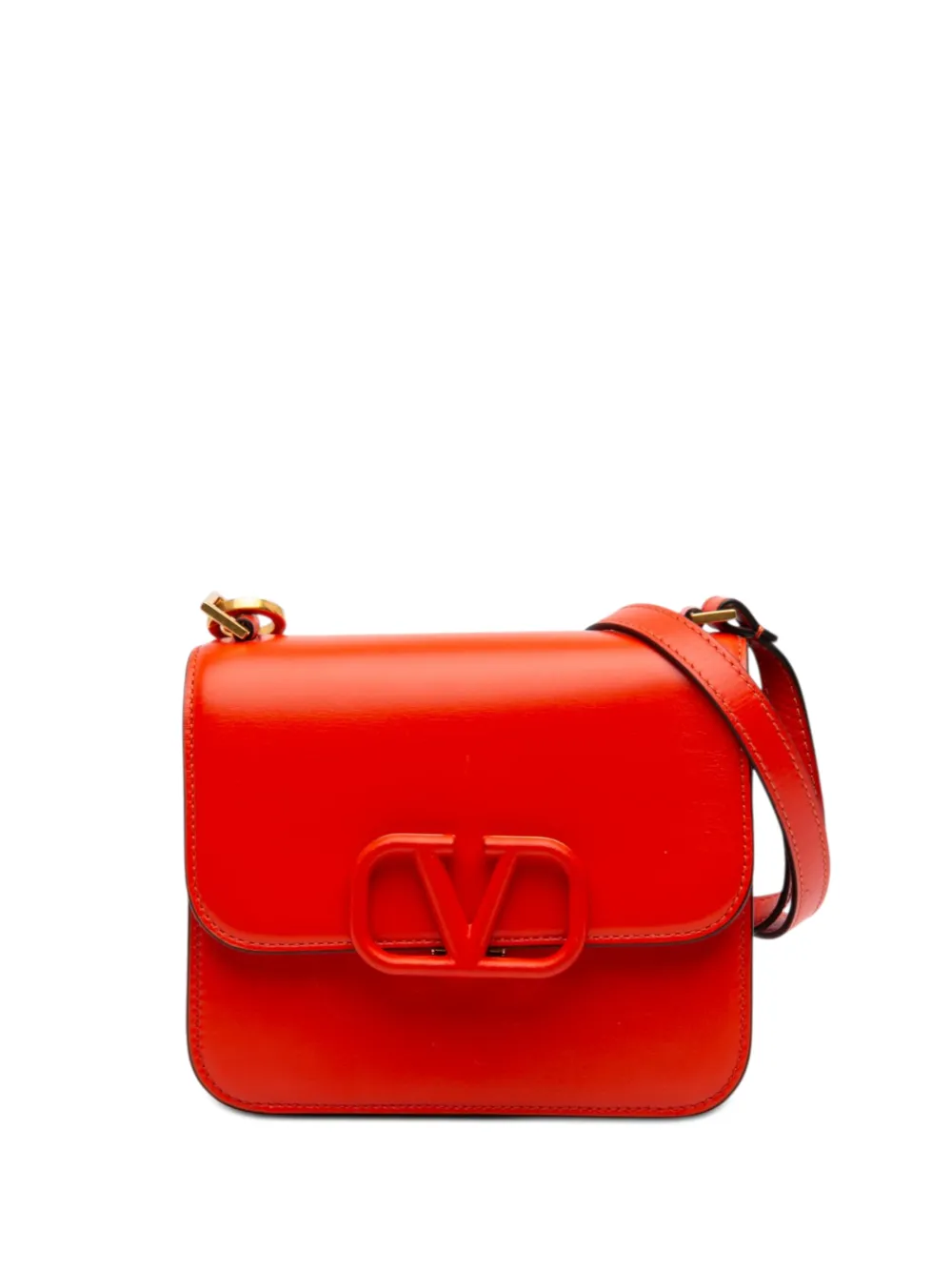 Valentino Garavani Pre-Owned 2018-2026 Mini Smooth Calfskin VSling crossbody bag - Orange