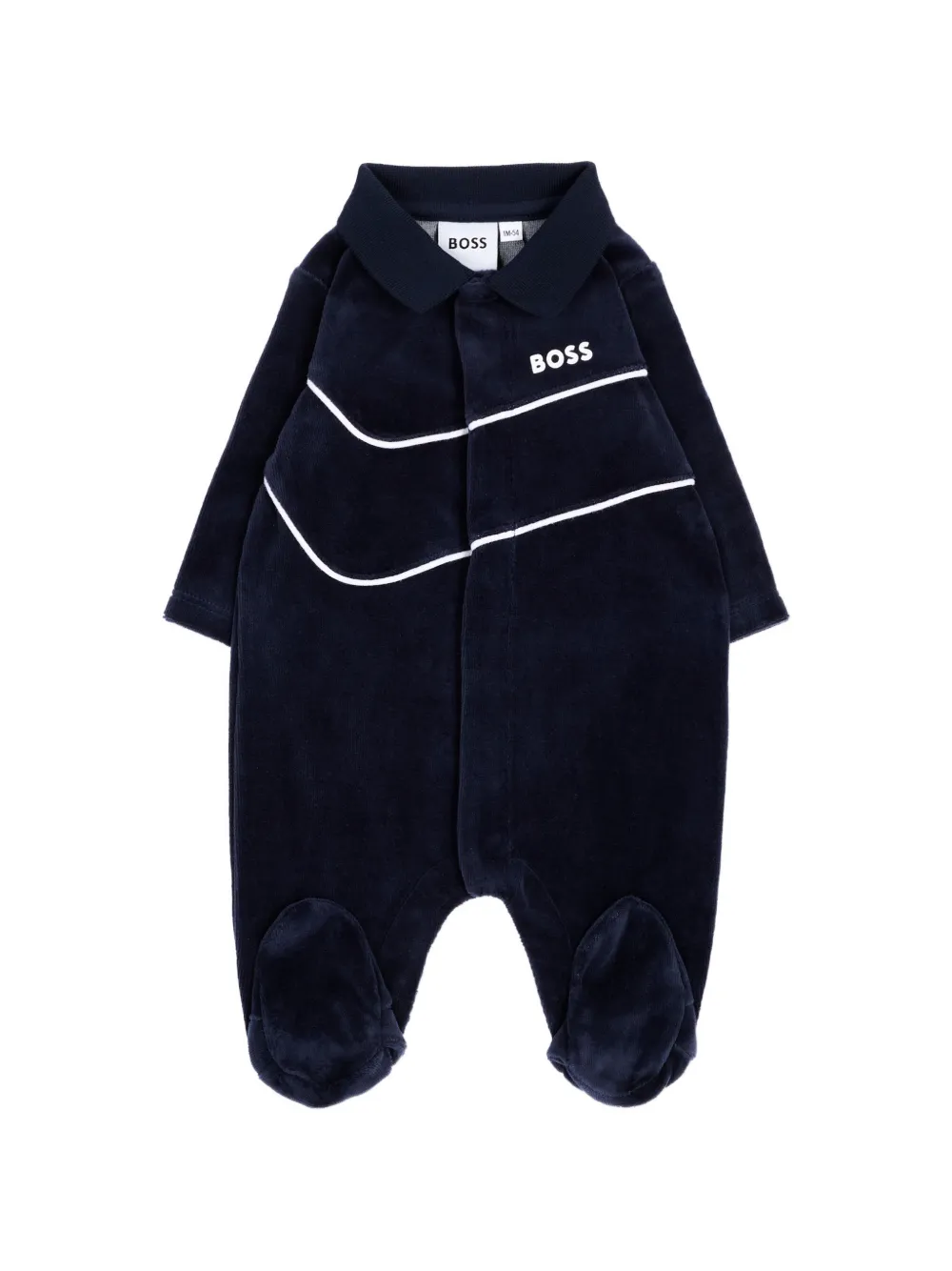 BOSS Kidswear logo-print pajama - Blau