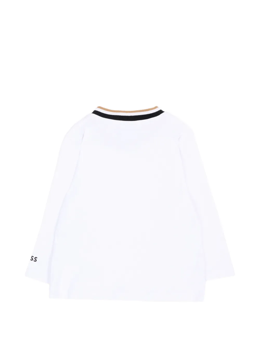BOSS Kidswear Tuinbroek met logopatch Beige