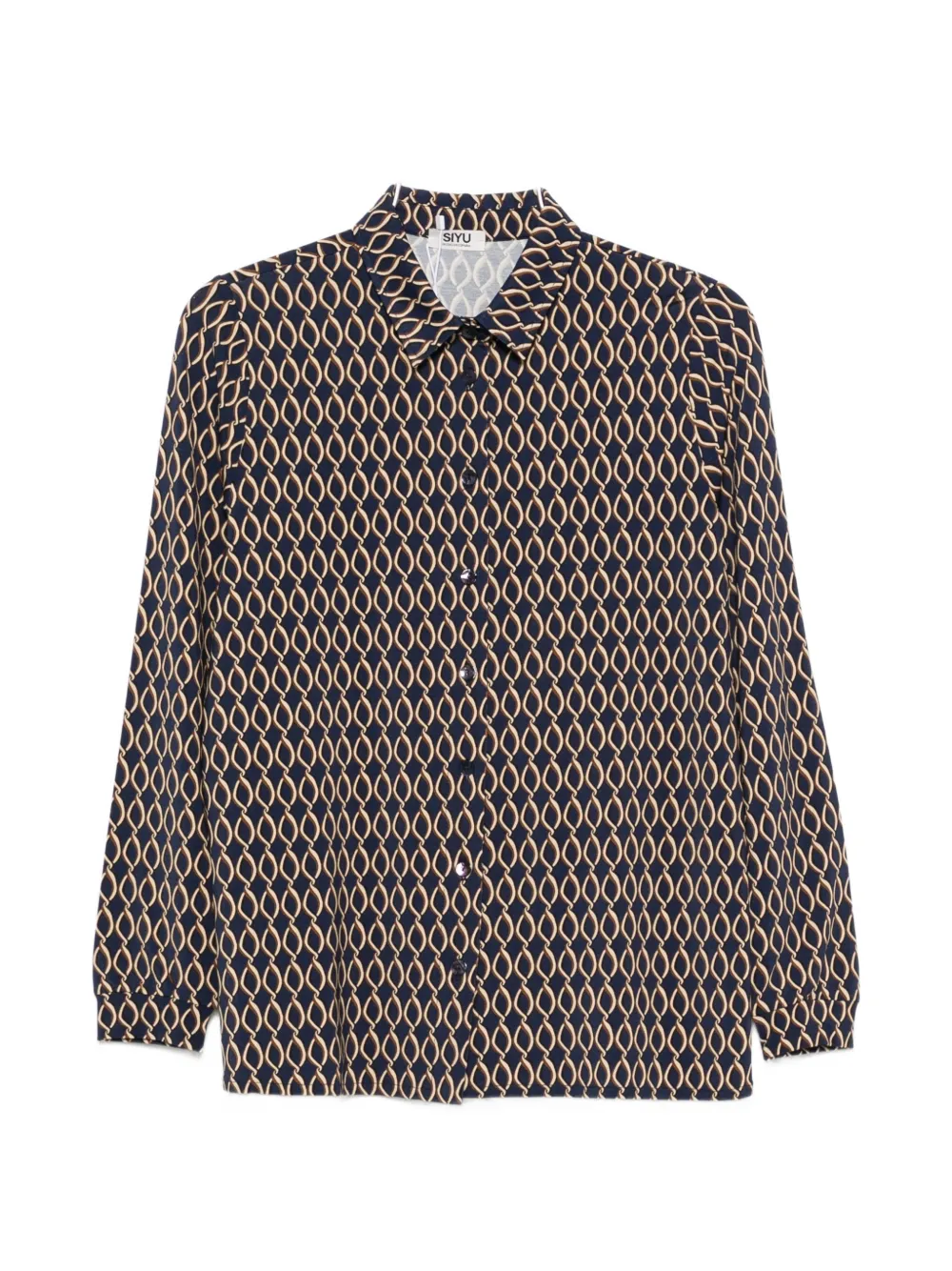 Siyu Geometric-print Button-up Shirt In Multi