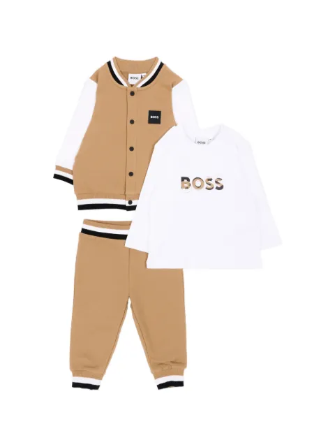 BOSS Kidswear logo-patch tracksuit (set of three)