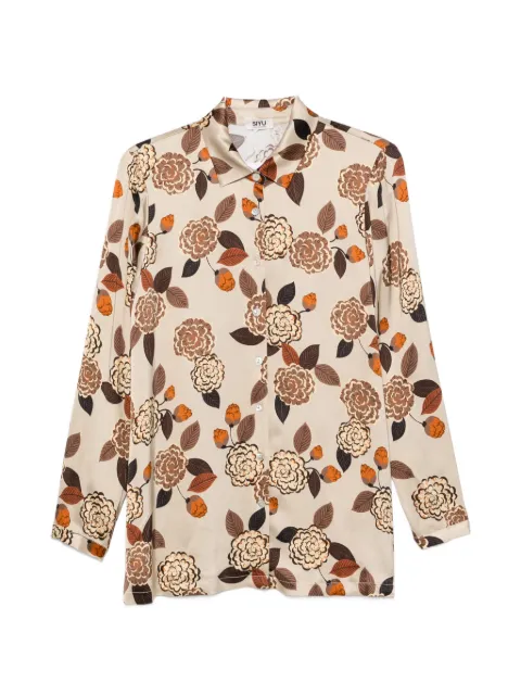 Siyu floral-print long-sleeve shirt