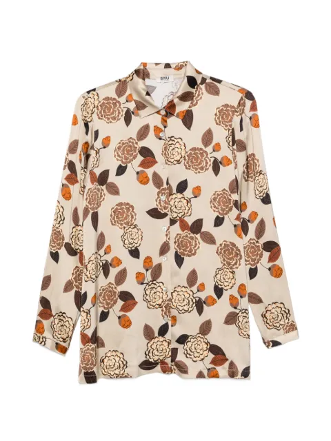 Siyu floral-print long-sleeve shirt