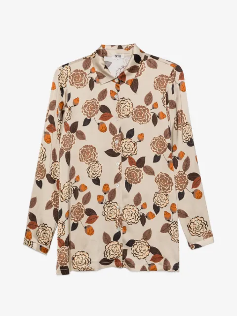 Siyu floral-print long-sleeve shirt