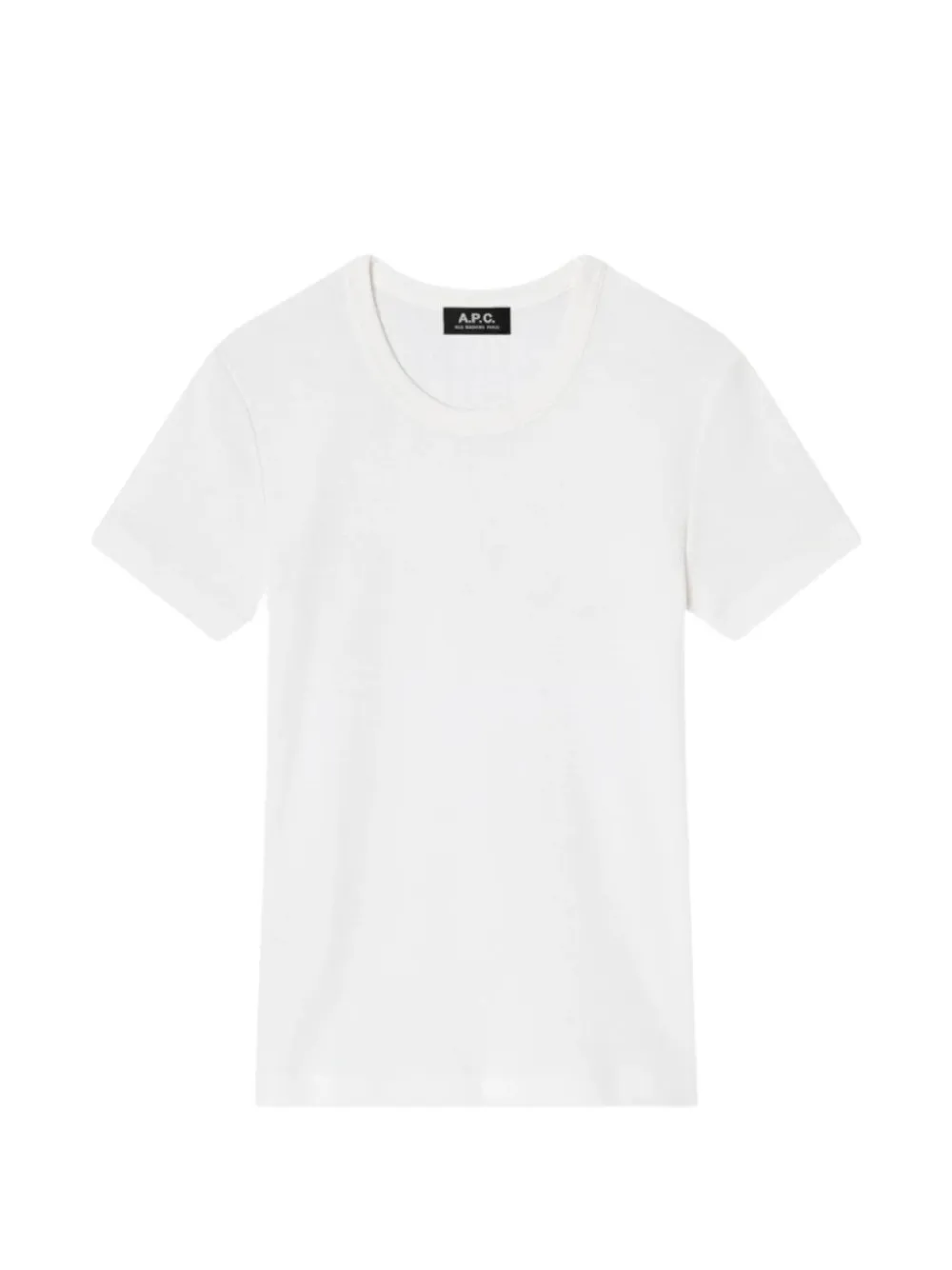 A.P.C. logo-embroidered crew-neck T-shirt - Bianco