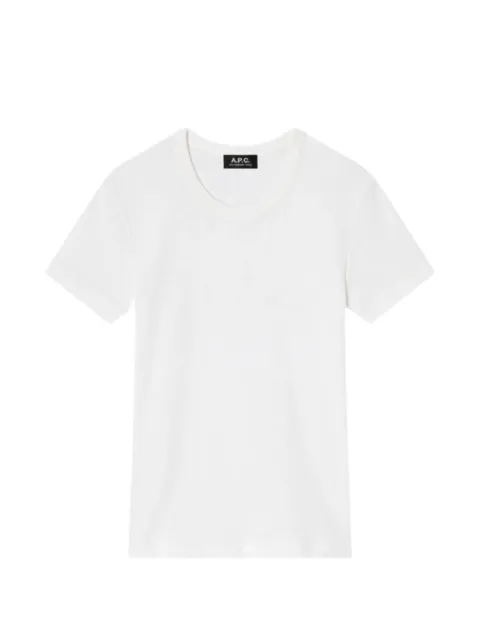 A.P.C. T-shirt girocollo con logo ricamato