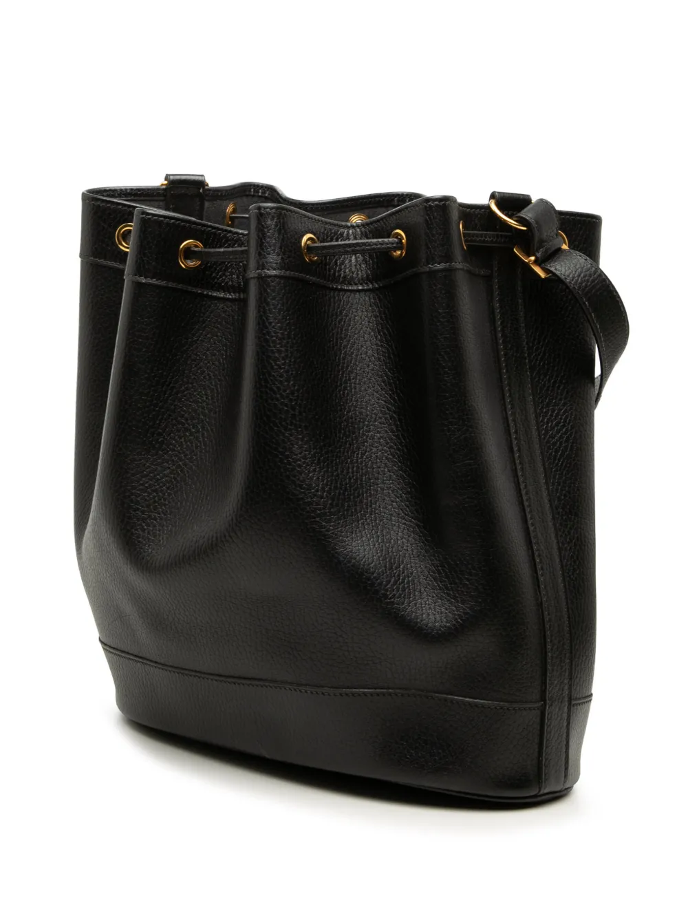 Hermès Pre-owned 1992-2010 Clemence Market GM Bucket Bag in Black, view 3