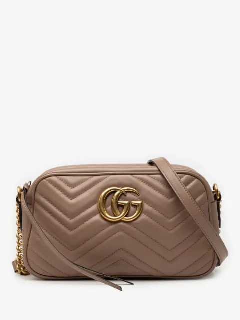 Gucci Pre-Owned 2000-2015 스몰 GG 마몽 마틀라세 레더 크로스 백