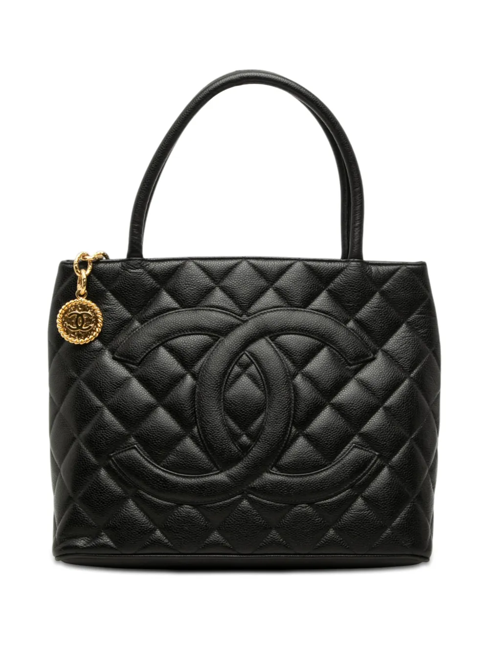 CHANEL Pre-Owned Borsa tote Medallion in pelle Caviar 1997-1999 - Nero