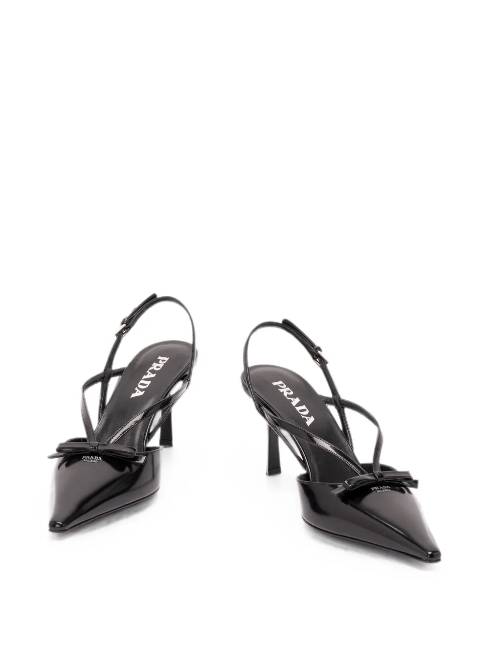 Prada bow-detail slingback pumps Zwart