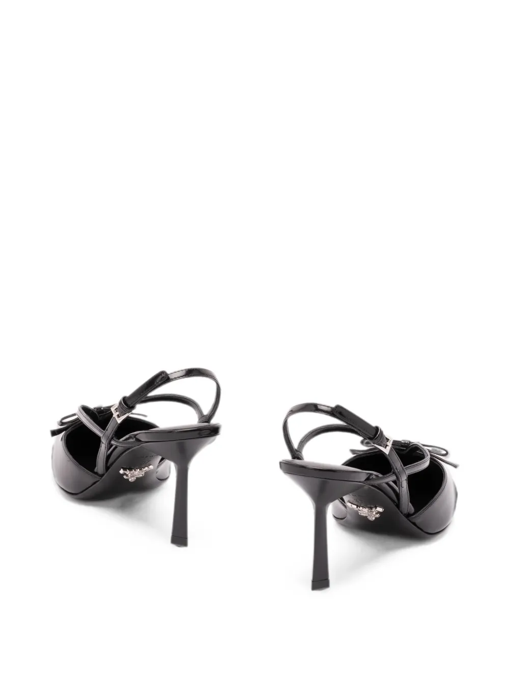 Prada bow-detail slingback pumps Zwart