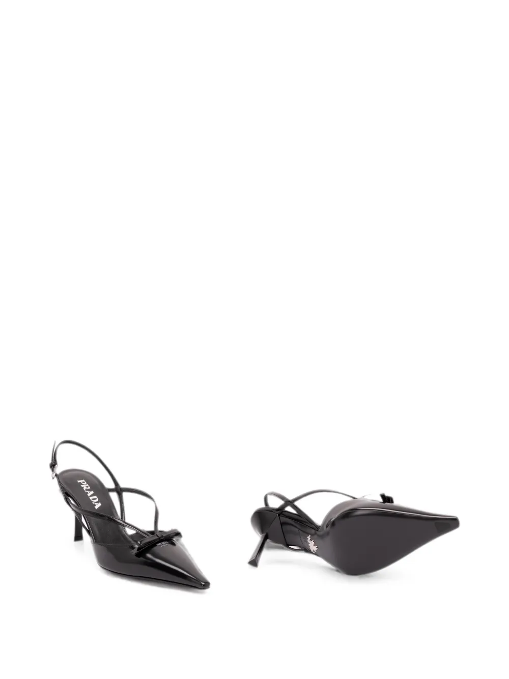 Prada bow-detail slingback pumps Zwart