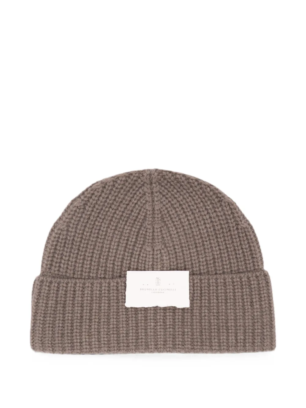 Brunello Cucinelli ribbed-knit cashmere beanie hat - Nude