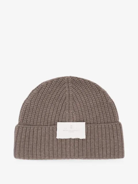 Brunello Cucinelli ribbed-knit cashmere beanie hat