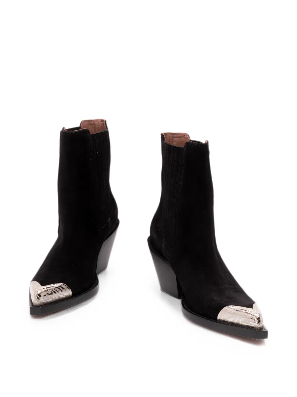 Paris Texas Dallas metal-tip cowboy boots Zwart