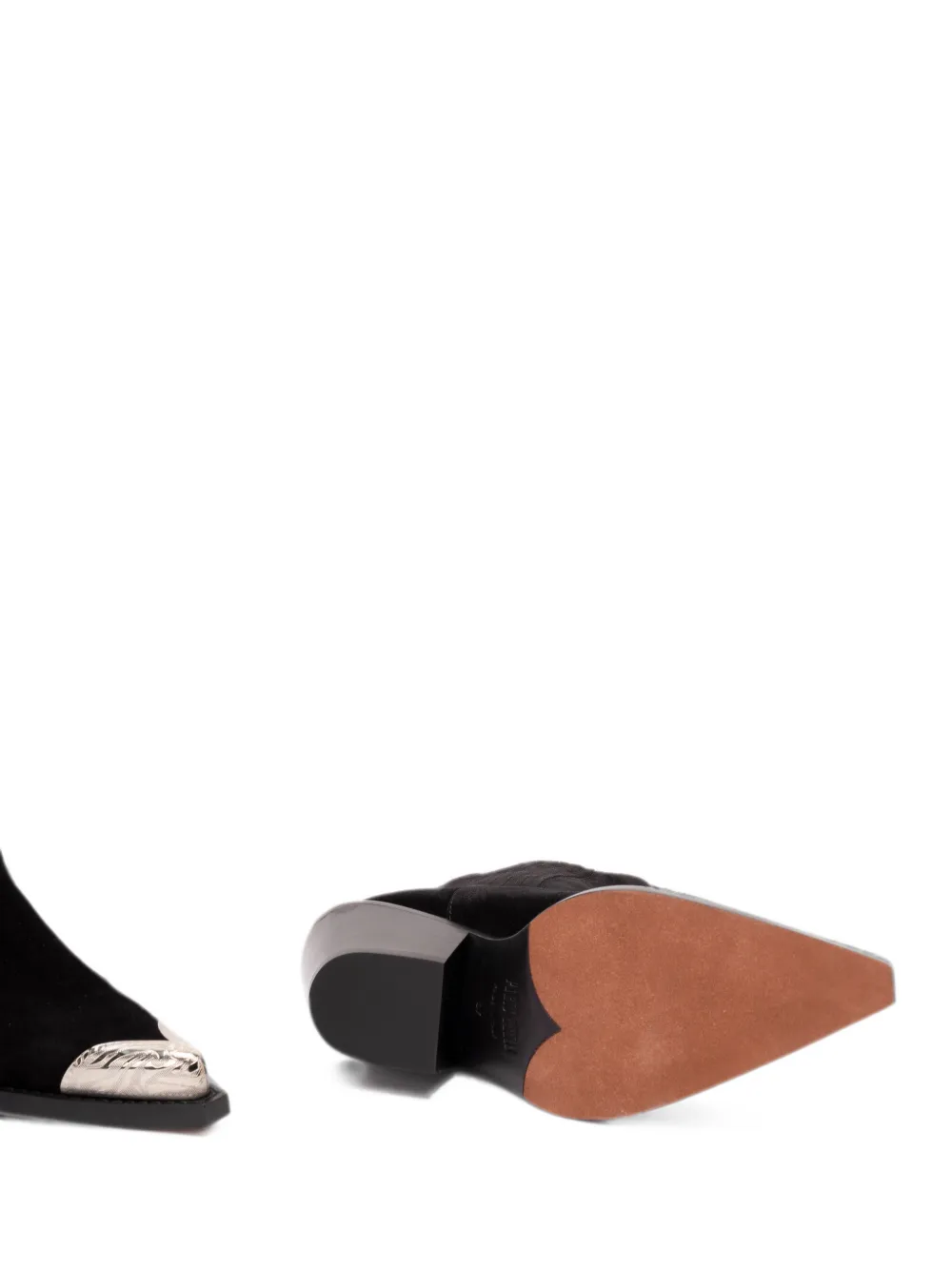 Paris Texas Dallas metal-tip cowboy boots Zwart