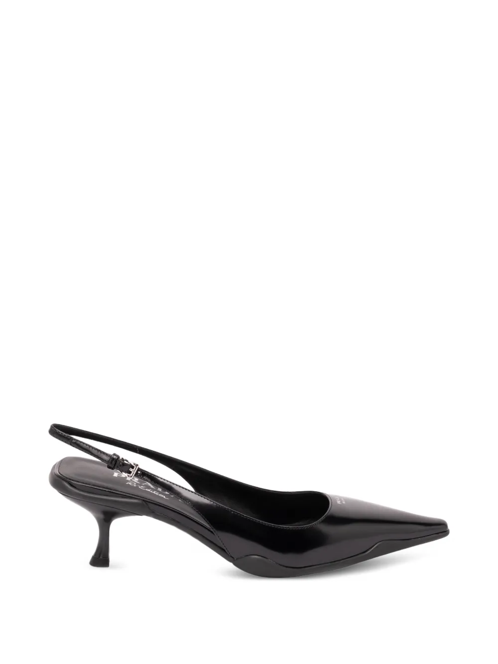 Prada leather slingback pumps Zwart
