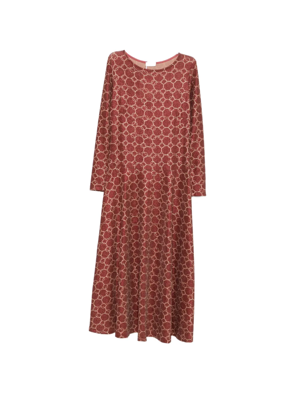Siyu Long-sleeve Midi Dress In Red