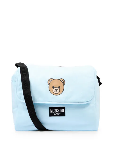 Moschino Kids pañalera Teddy Bear con parche del logo