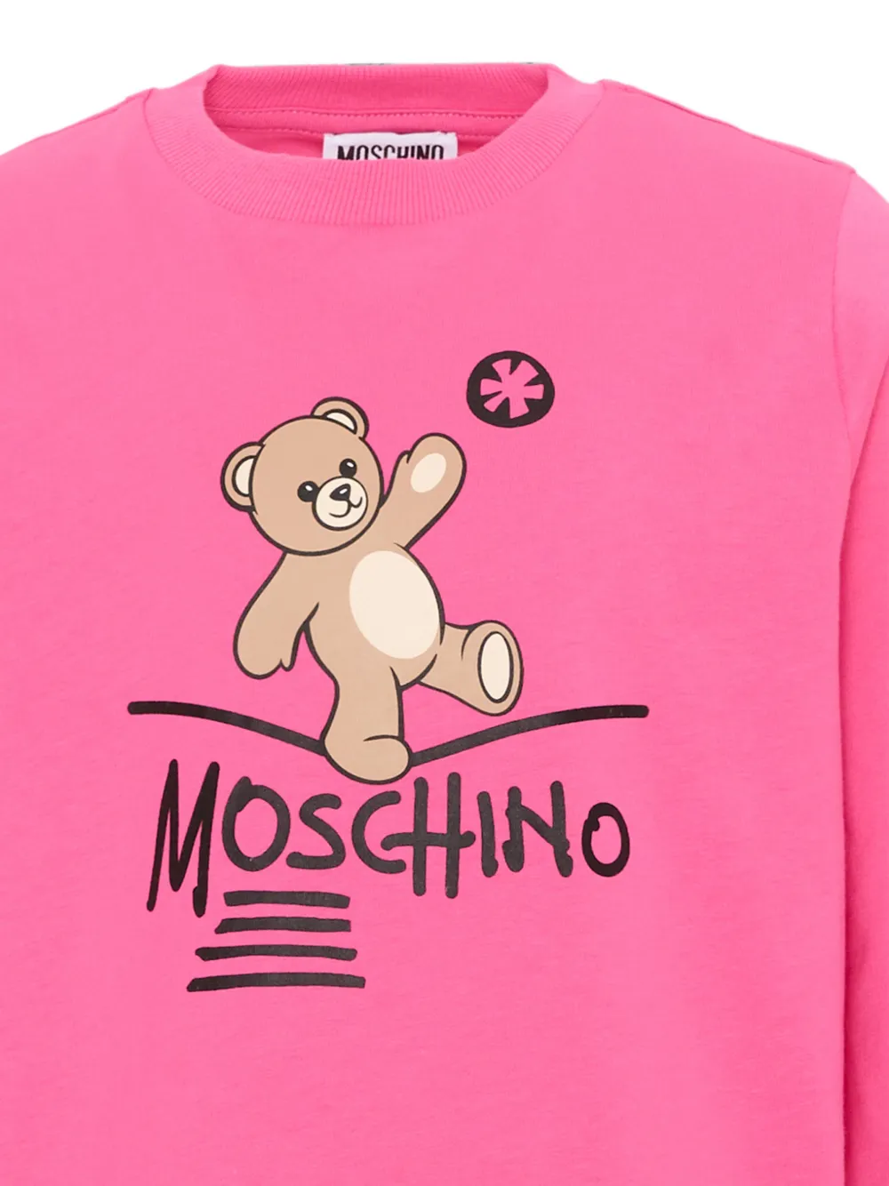 Moschino Kids T-shirt met logoprint Roze