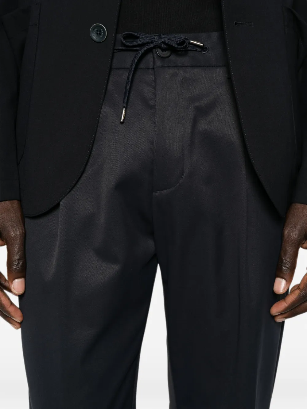 Herno Plooibroek met trekkoordtaille Blauw