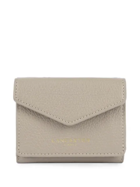 Lancaster mini tri-fold grained-leather wallet