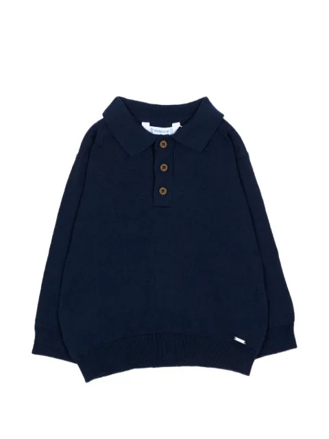 Mayoral polo-collar long-sleeve sweater
