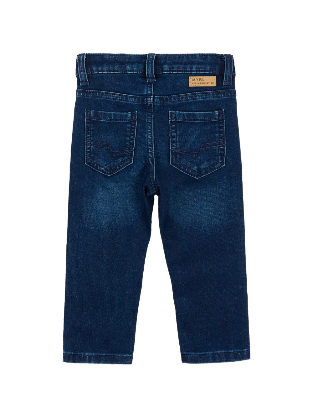 Mayoral Straight denim jeans met vervaagd effect Blauw