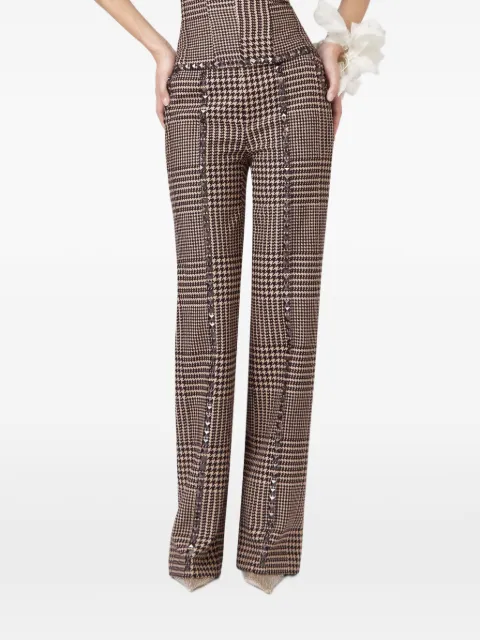 Giuseppe Di Morabito pantalones con motivo pied de poule y apliques