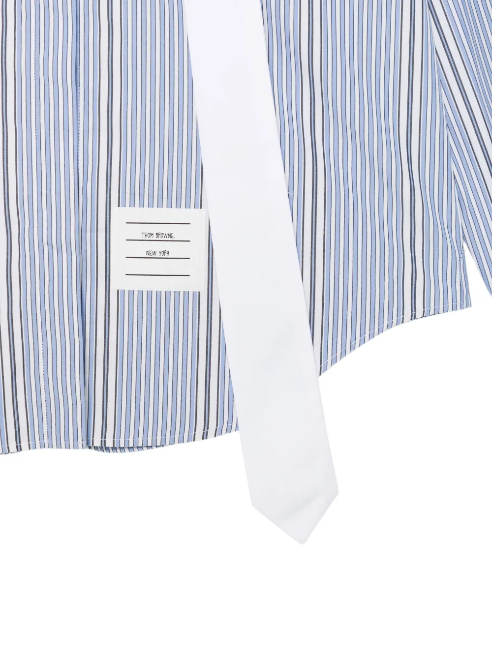 Thom Browne striped removable-collar blouse Blauw
