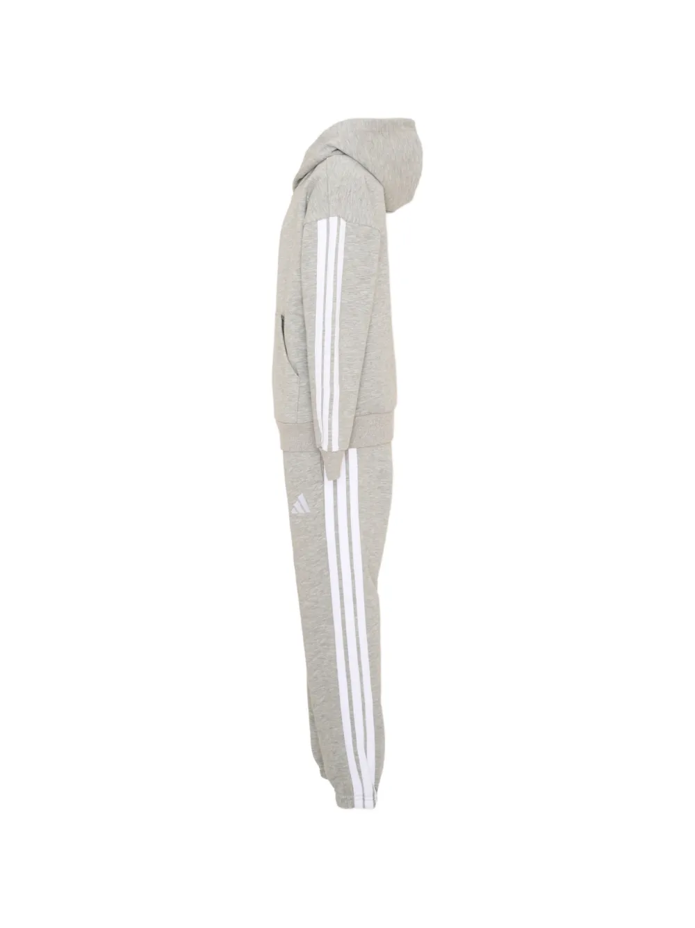adidas Kids Trainingspak met gestreept detail en logoprint Grijs
