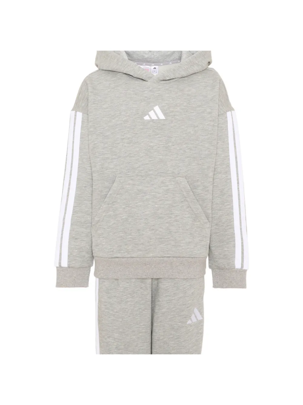 adidas Kids Trainingspak met gestreept detail en logoprint Grijs