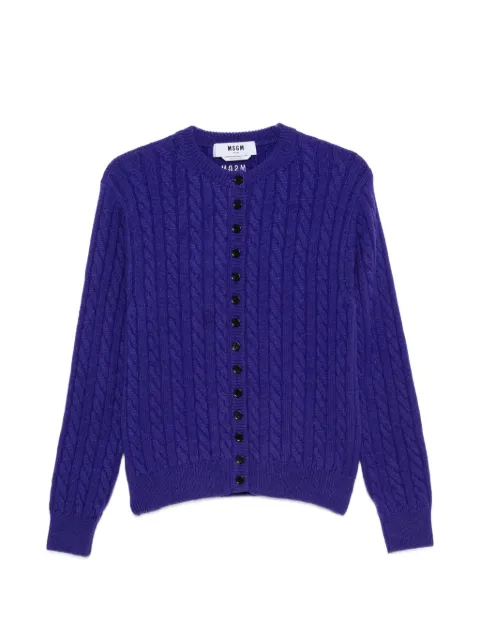 MSGM cable-knit button-front cardigan