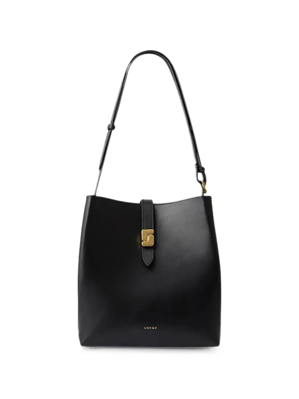 Soeur Schultertasche mit Logo-Schild - Schwarz