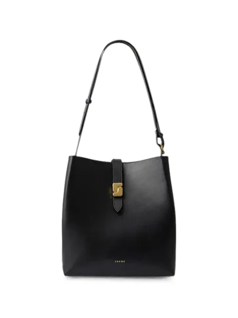 Soeur logo-plaque leather shoulder bag