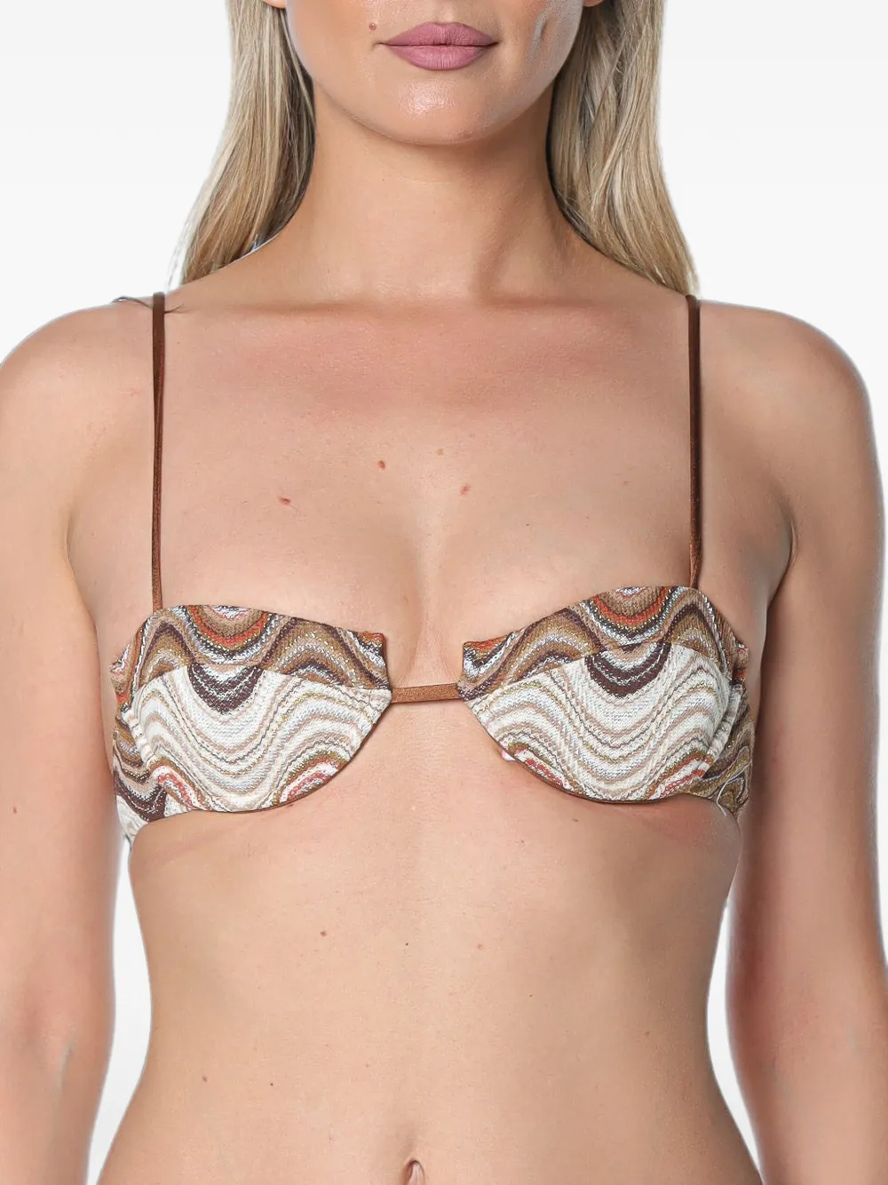 MC2 Saint Barth Salina wave-pattern bikini top