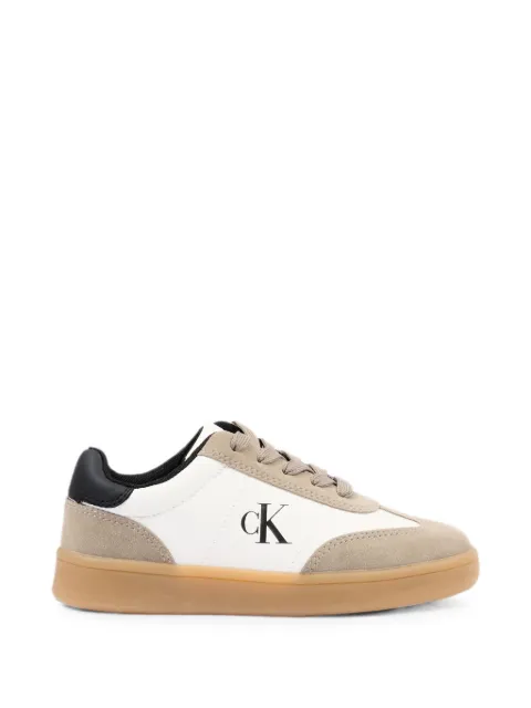 Calvin Klein Kids logo-print leather sneakers