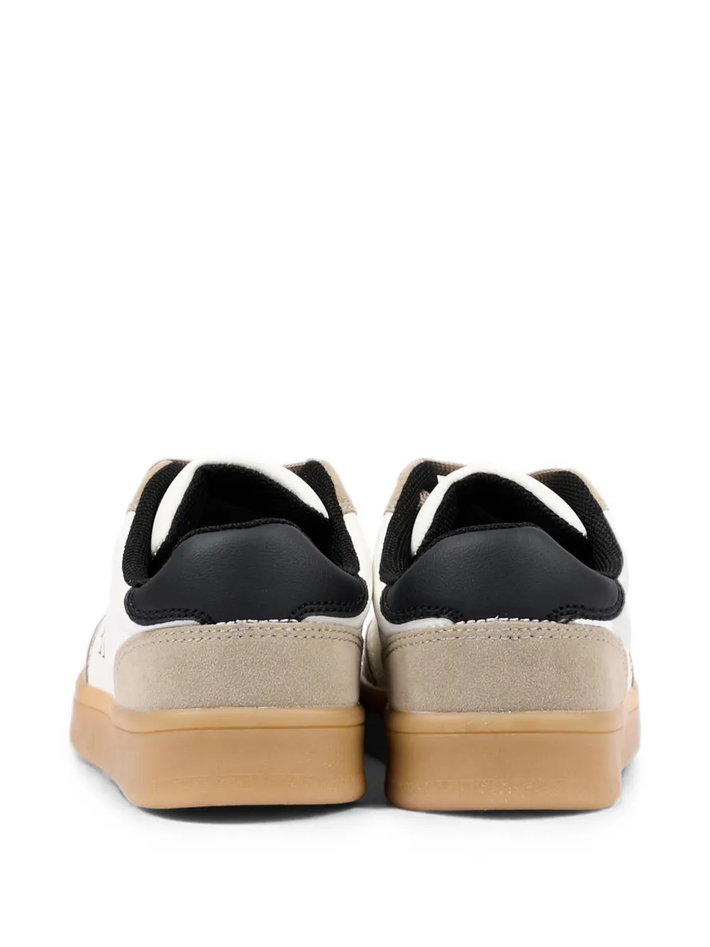 Calvin Klein Kids logo-print leather sneakers Wit