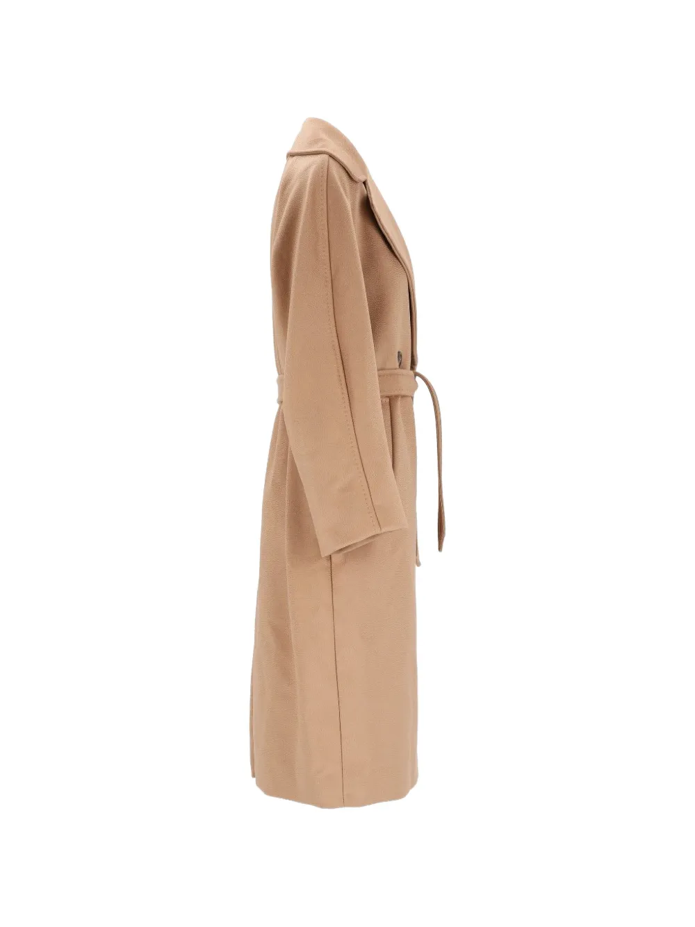 Weekend Max Mara Jas met ceintuur en dubbele rij knopen Beige