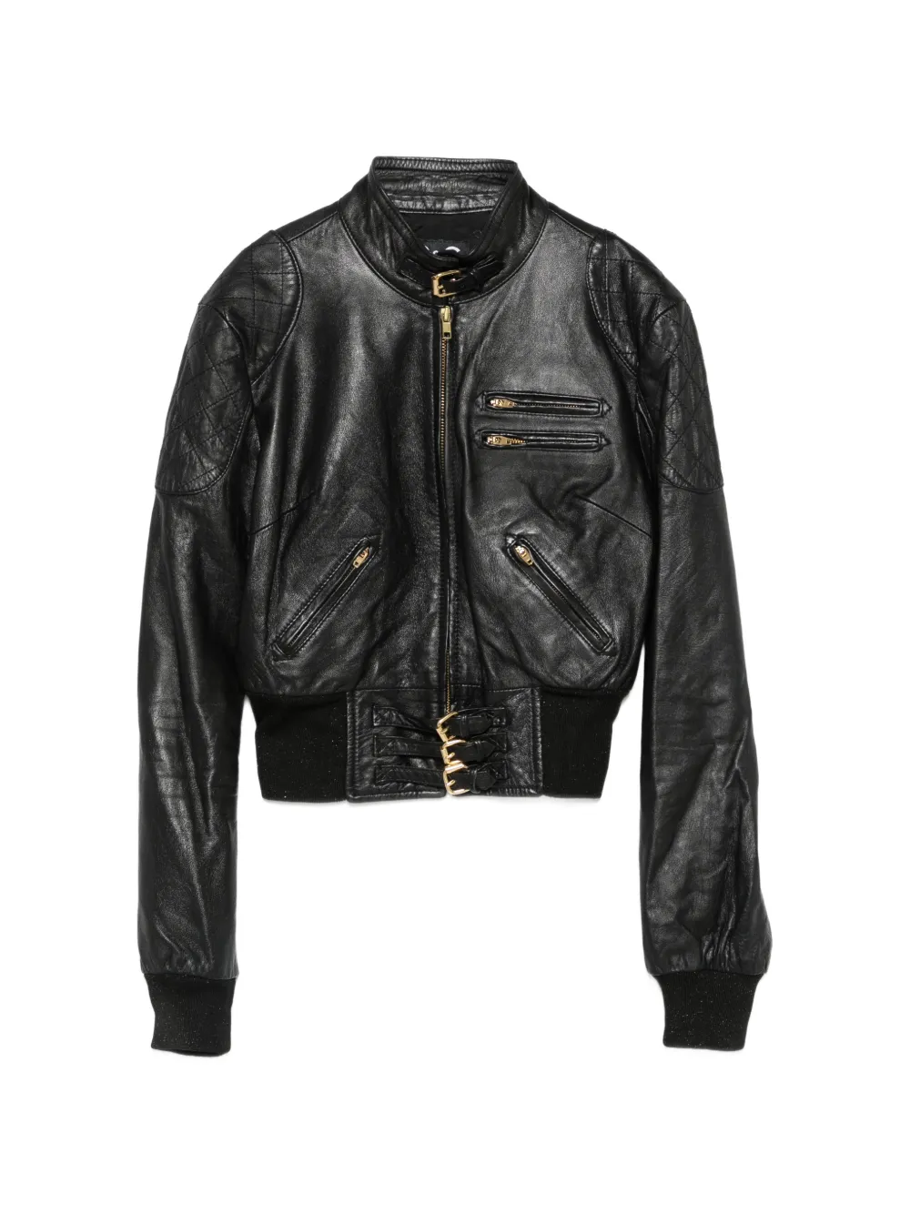 Dolce & Gabbana Pre-Owned 2000s quilted leather jacket - Nero