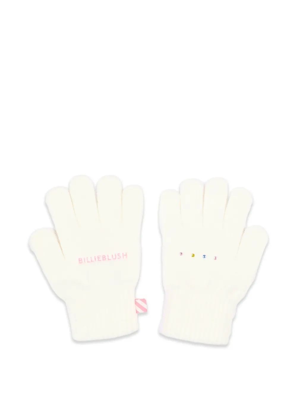 Billieblush Handschoenen verfraaid met kristallen en geborduurd logo Wit