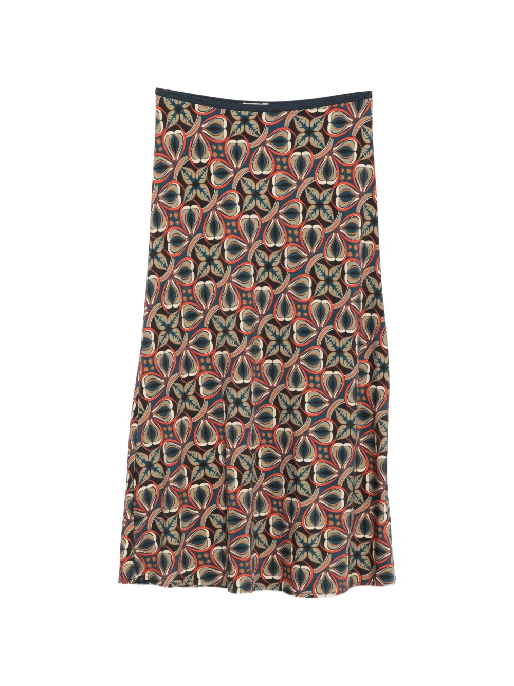 Siyu geometric-print midi skirt - Blu