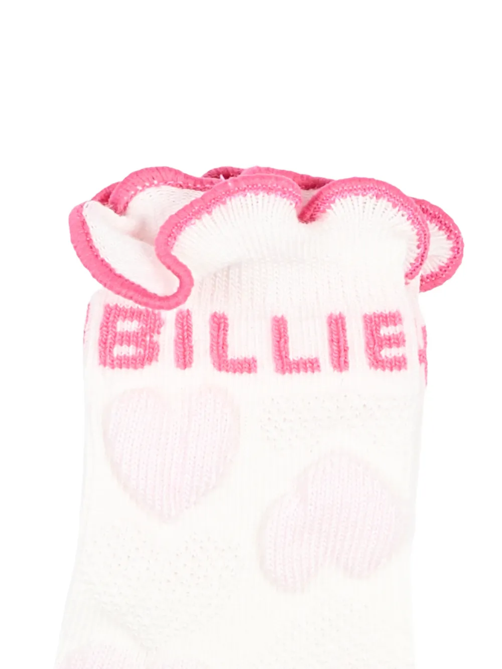 Billieblush Sokken met ruches en hartpatroon Wit