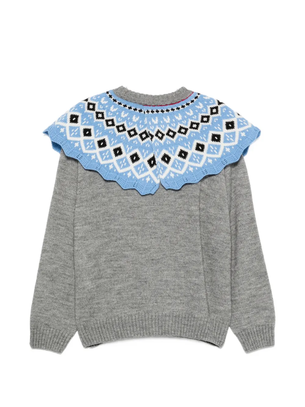 MSGM Trui met gewelfde kraag Grijs
