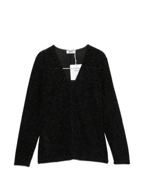 Siyu V-neck long-sleeve T-shirt