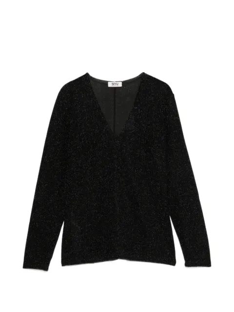 Siyu V-neck long-sleeve T-shirt