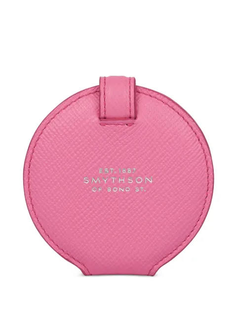 Smythson Panama leather pocket mirror